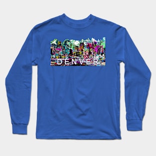 Denver in graffiti Long Sleeve T-Shirt